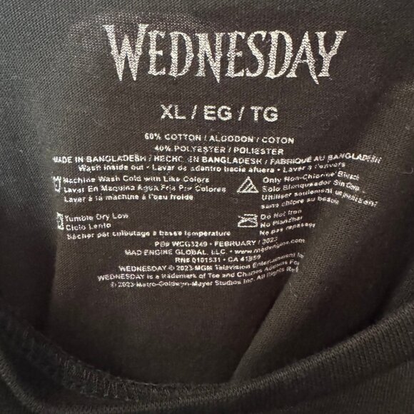 Wednesday black the Wednesday dance graphic t-shirt size US XL Kids - Picture 5 of 5